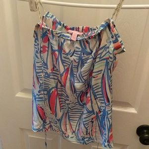 Lilly Pulitzer Silk Halter/Tube Top Size M